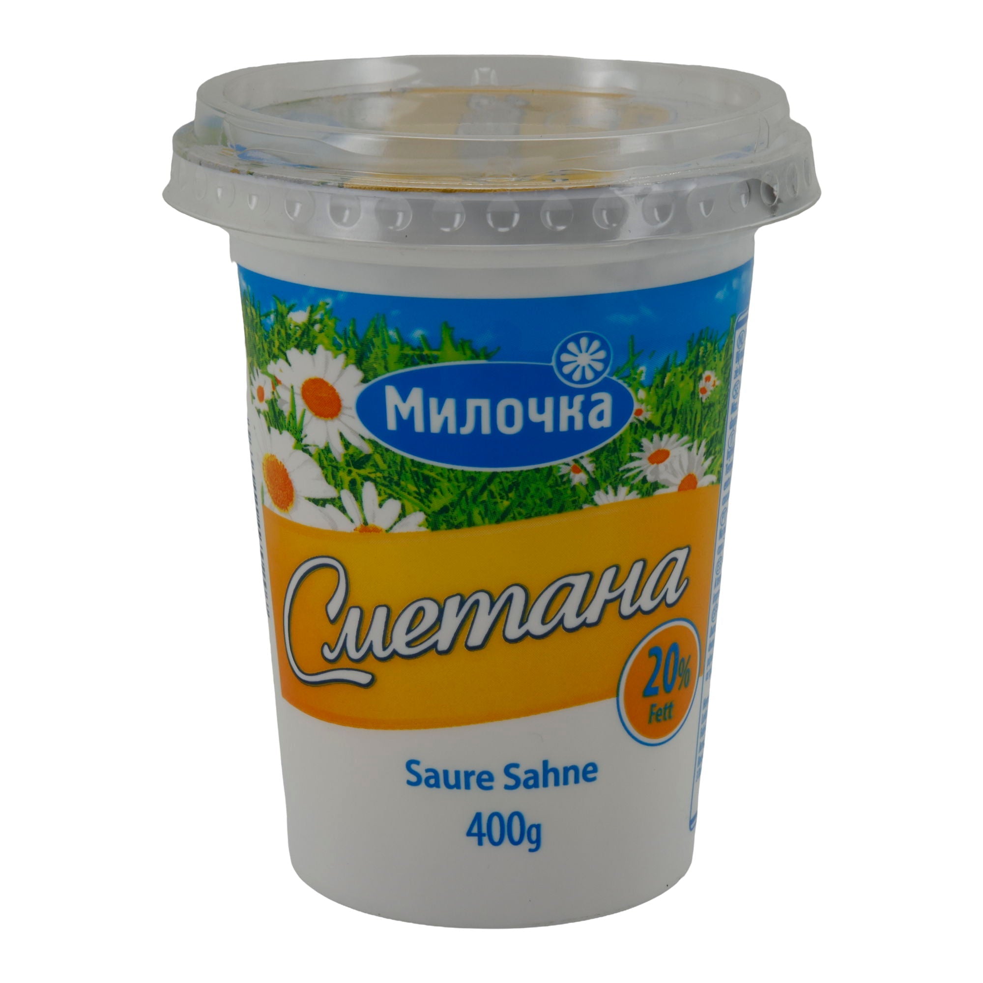 Sauerrahm Milochka Saure Sahne | Sauerrahm | 20 % Fett, cremig | 400 g Becher Milochka